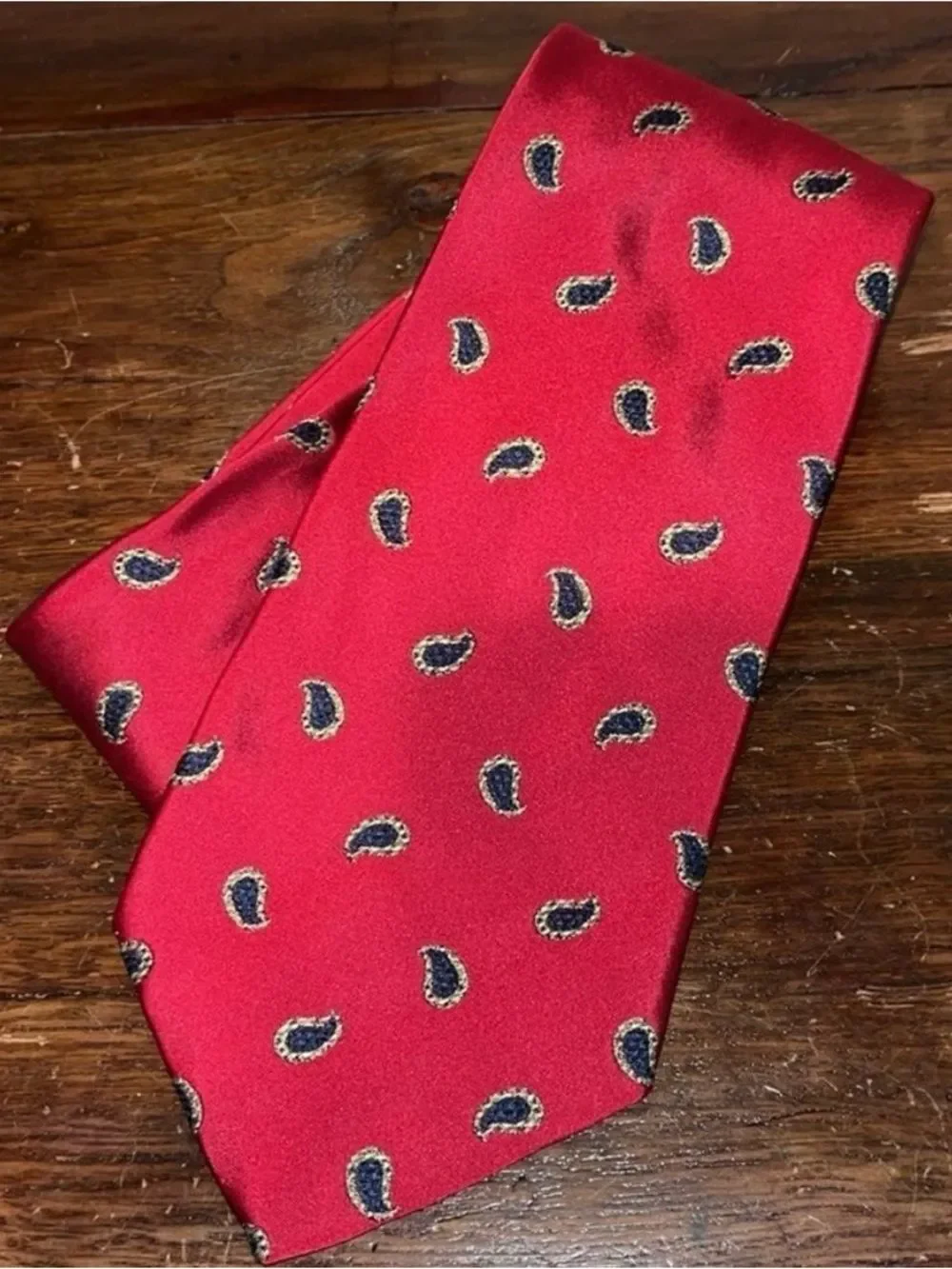 4-Burberrys of London retro golf paisley tear drop equestrian sewn neck tie